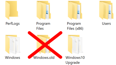حذف فایل آپدیت ویندوز 10