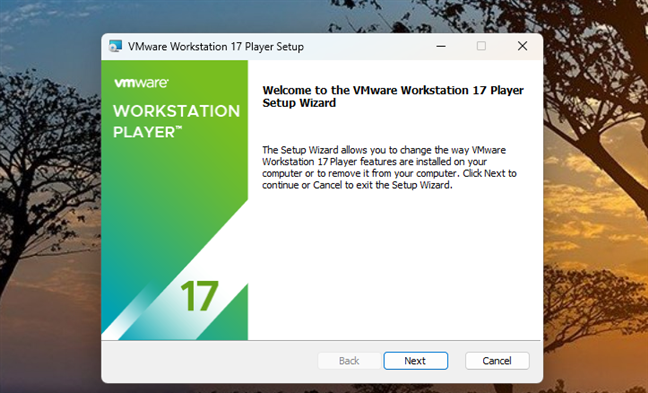 نصب برنامه VMware 